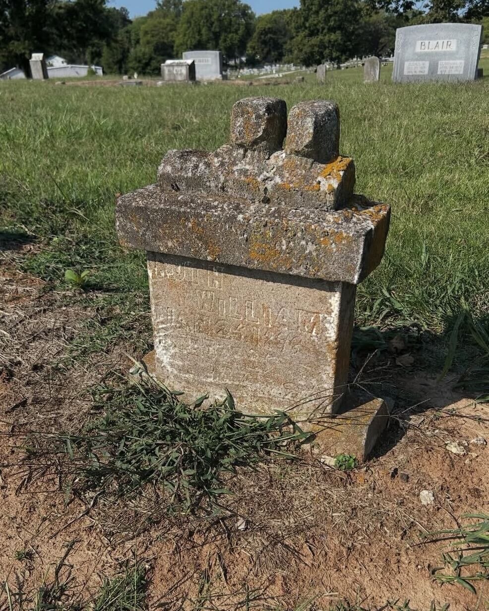 A headstone carved by William Edmondson